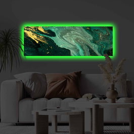 Wallity Cuadro Decorativo Iluminado con LED 30x90 cm Multicolor